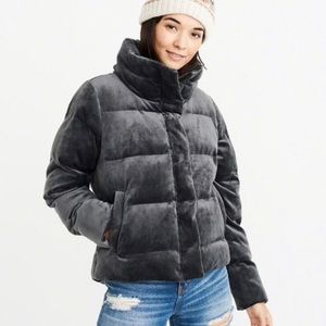 NWT A&F Velvet Puffer Jacket